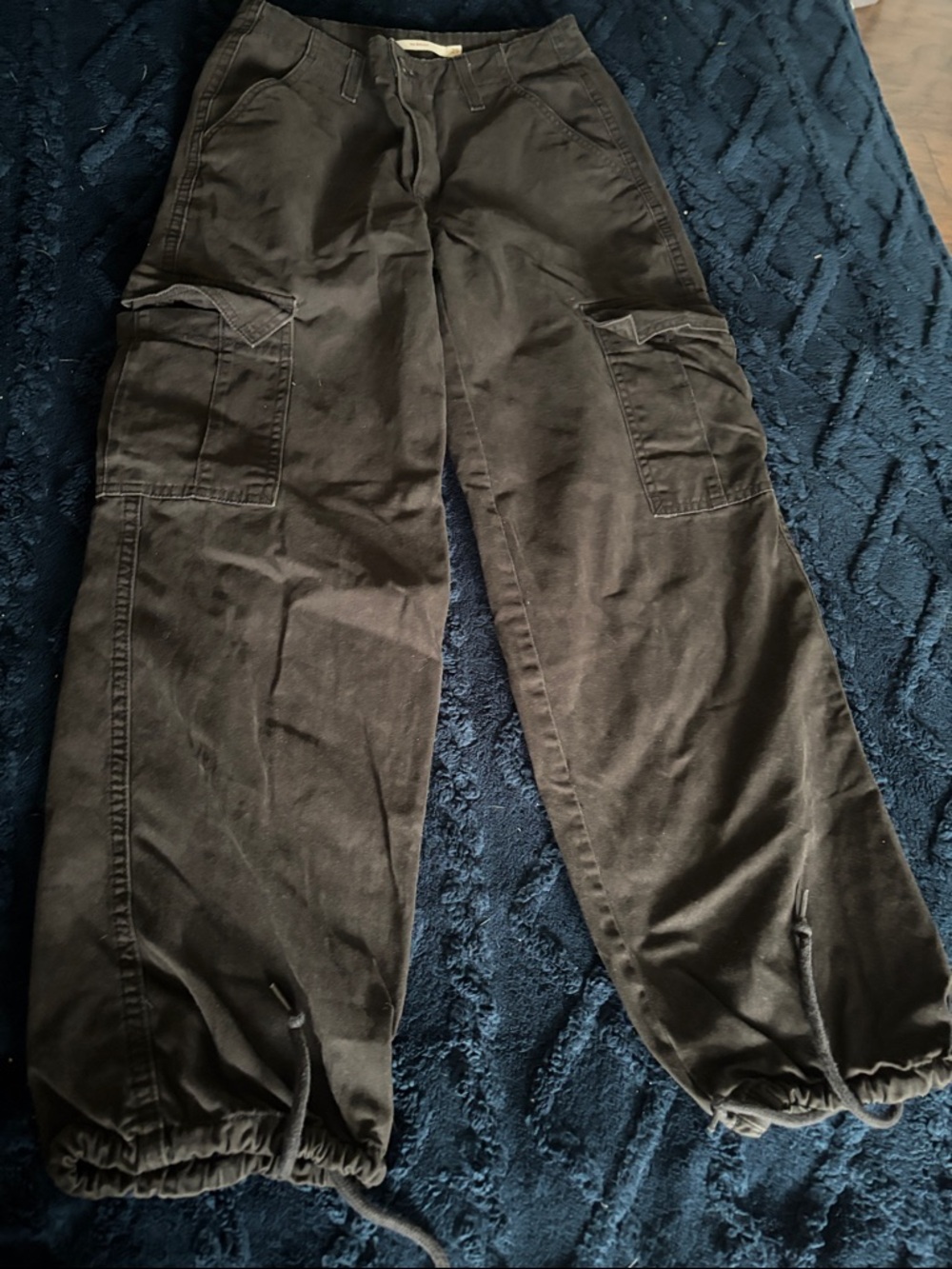 Levi Black ‘94 Cargo Pants with Drawstring Cuffs